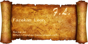 Fazekas Leon névjegykártya